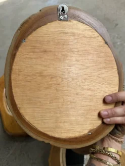 Set de 4 miroirs organiques brutalistes en bois années 50