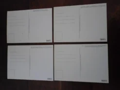Set de 4 photographies cartes postales série limitée de 1992, en noir et blanc