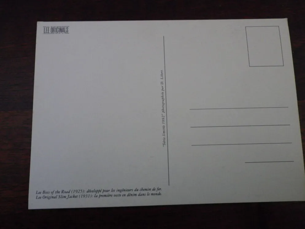 Set de 4 photographies cartes postales série limitée de 1992, en noir et blanc