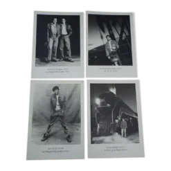 Set de 4 photographies cartes postales série limitée de 1992, en noir et blanc