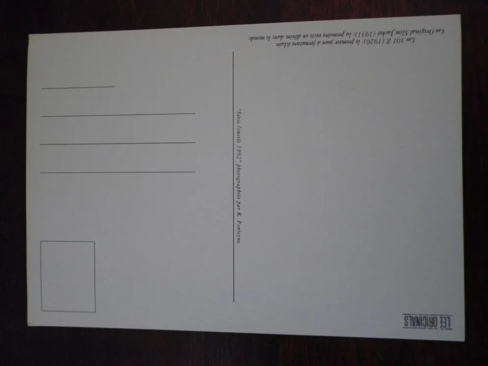 Set de 4 photographies cartes postales série limitée de 1992, en noir et blanc
