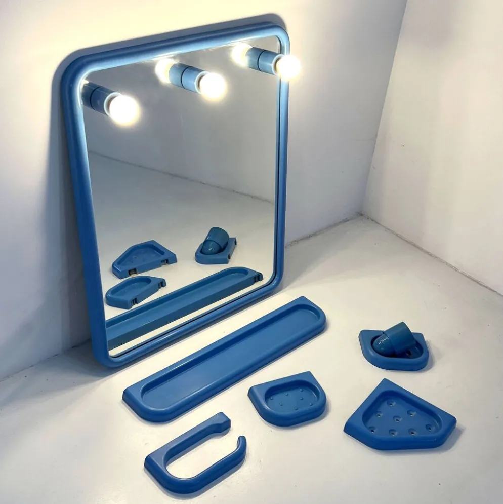 Set de Salle de Bain Bleu par Gedy, 1970