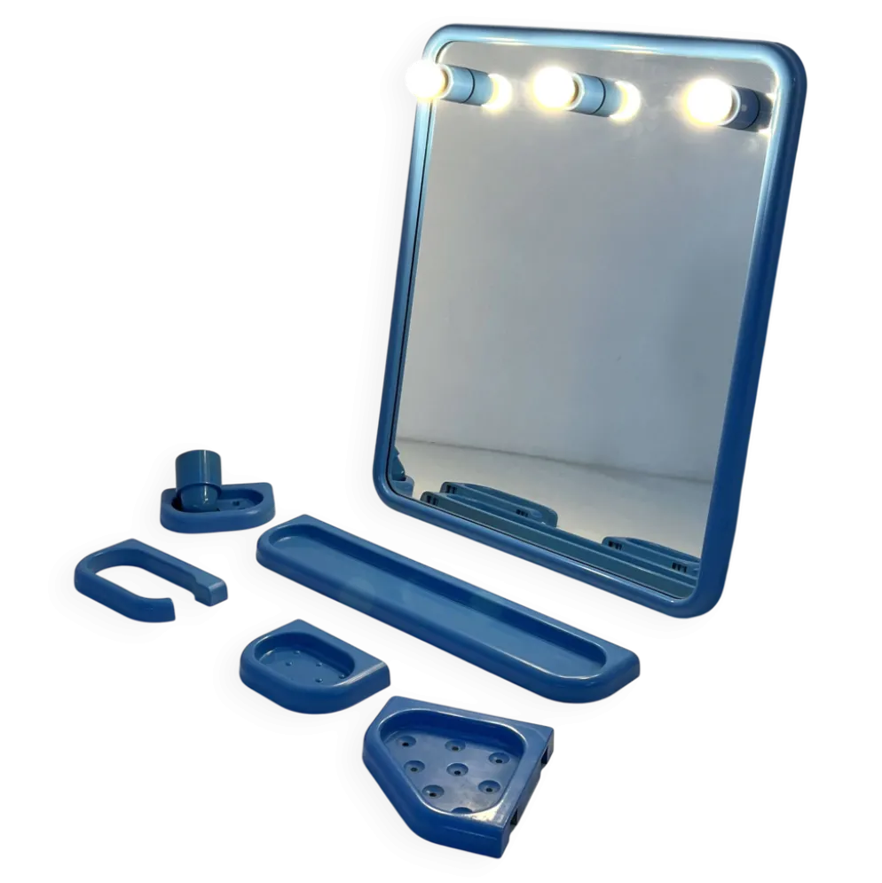 Set de Salle de Bain Bleu par Gedy, 1970