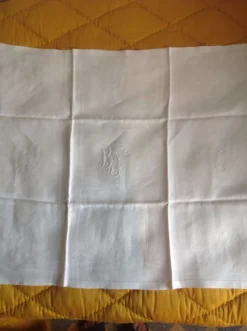 Set de 6 serviettes coton damassè monogrammèes