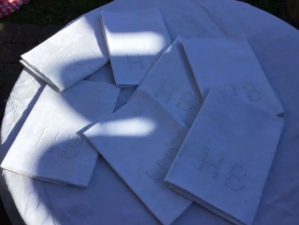 Set de 6 serviettes de table hb art déco