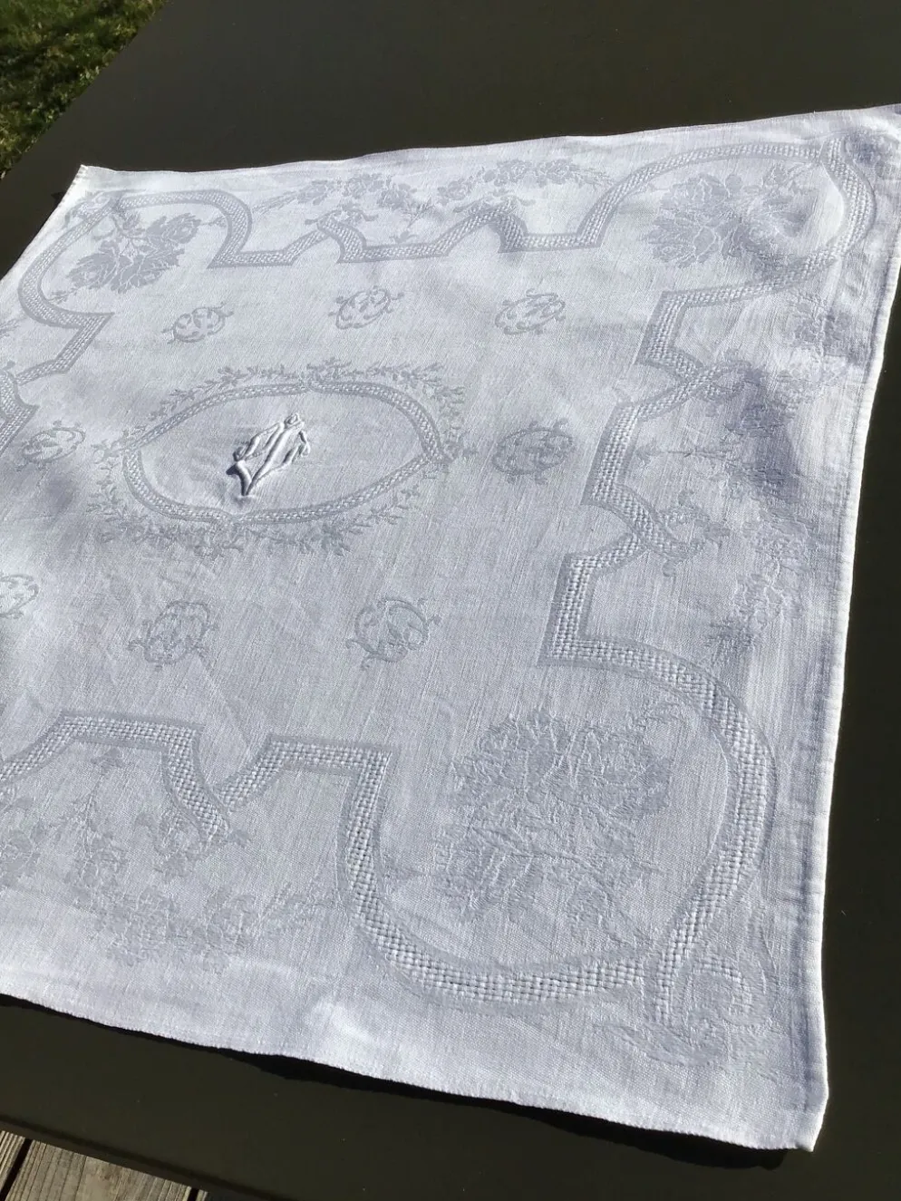Set de 6 serviettes PL carrées coton damassé