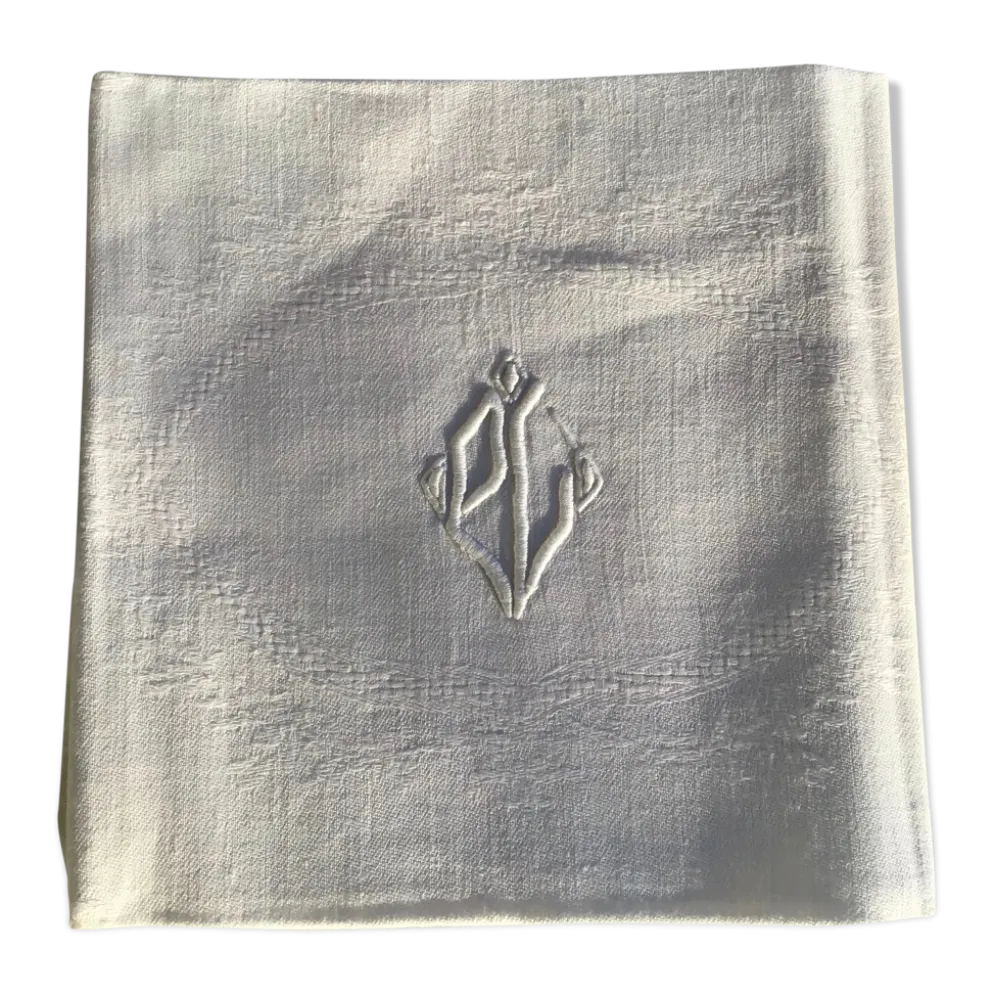 Set de 6 serviettes PL carrées coton damassé
