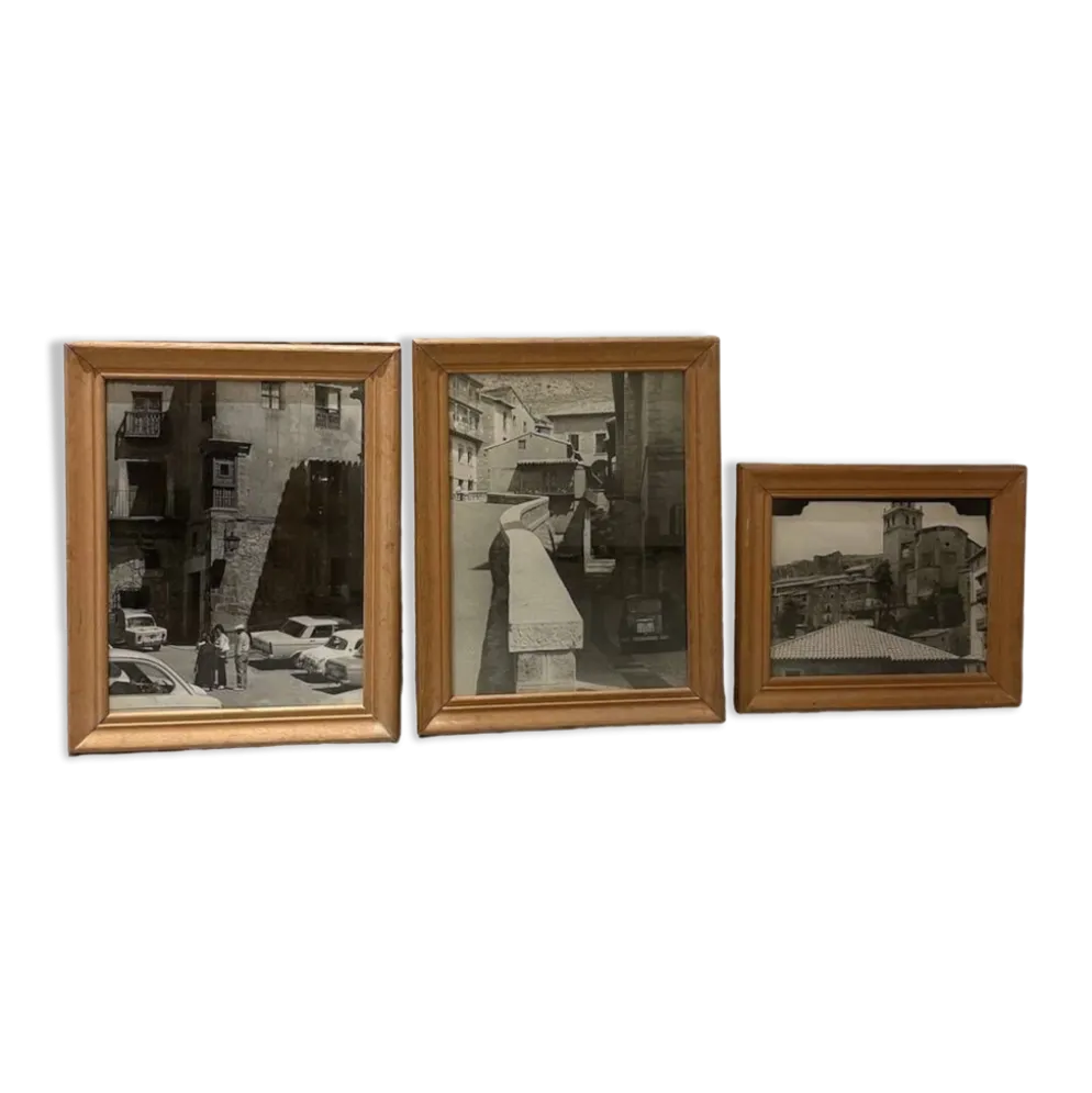 Set de trois photos noir et blanc 1950