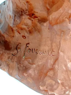 S. Foucault - Buste Beethoven en terre cuite