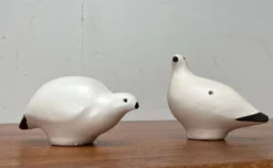 Sifflets d'oiseaux en céramique faits main vintage Riekko de Punainen Paja et Lintupaja, Finlande, années 1970, lot de 2