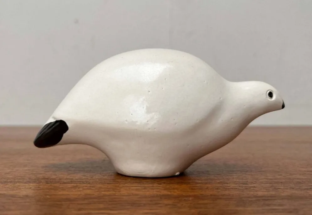 Sifflets d'oiseaux en céramique faits main vintage Riekko de Punainen Paja et Lintupaja, Finlande, années 1970, lot de 2