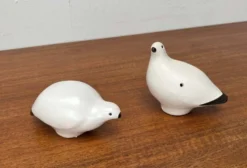 Sifflets d'oiseaux en céramique faits main vintage Riekko de Punainen Paja et Lintupaja, Finlande, années 1970, lot de 2