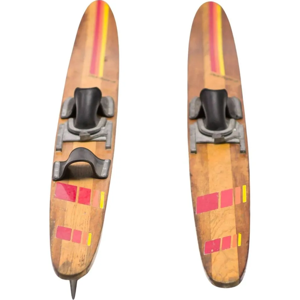 Skis nautiques vintage ayant appartenu au champion du monde Dick Pope JR - Icône sportive rare