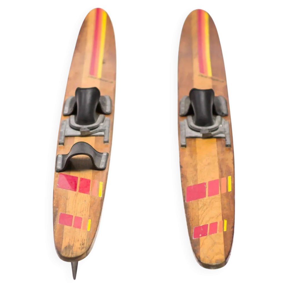 Skis nautiques vintage ayant appartenu au champion du monde Dick Pope JR - Icône sportive rare