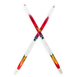 Skis vintage enfant Fischer Crown fixations Salomon