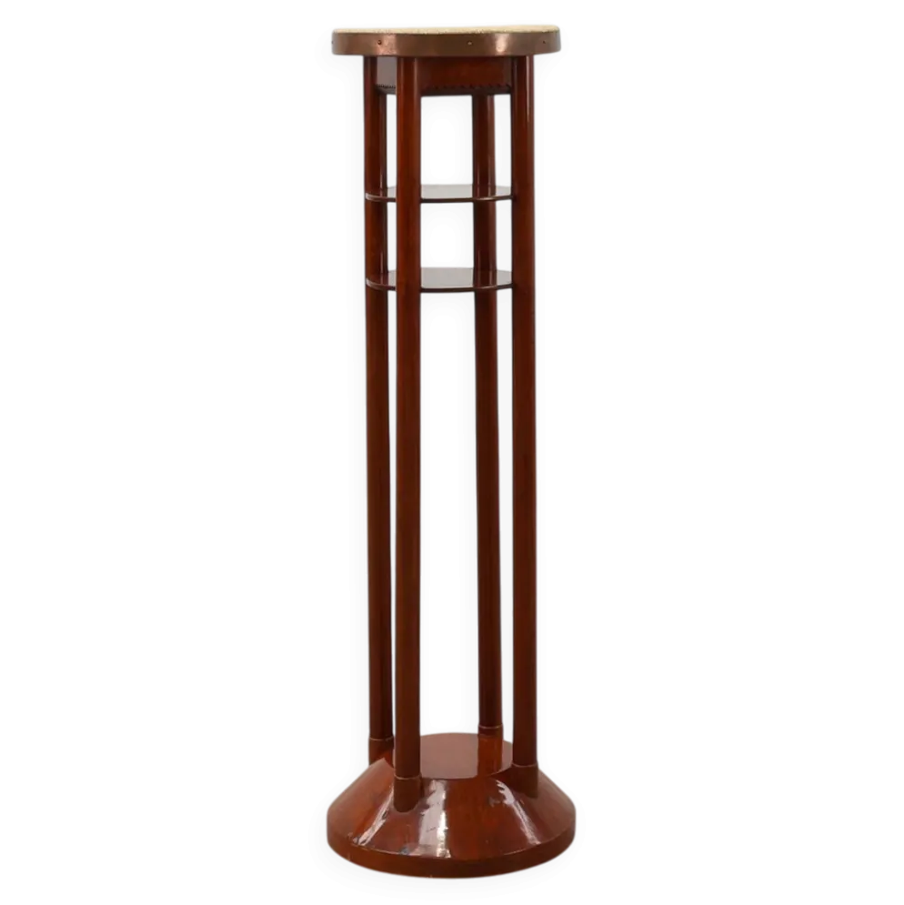 Socle de la Sécession de Vienne en bois et en cuivre, Autriche vers 1910.