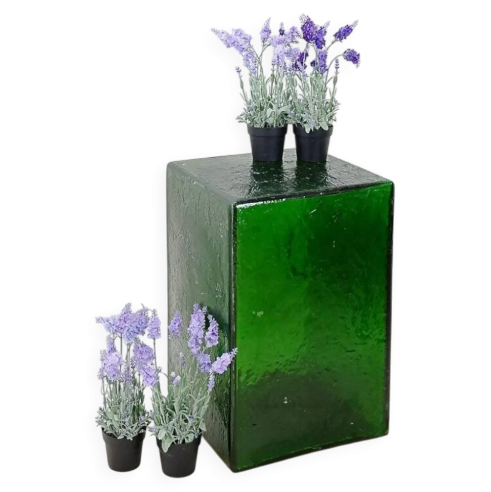 Socle en acrylique translucide vert bouteille