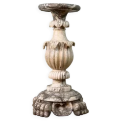 Socle en albâtre sculpté, Italie vers 1880
