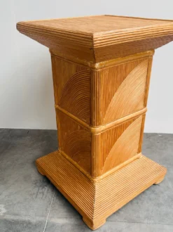Socle en bambou fendu français, années 1970