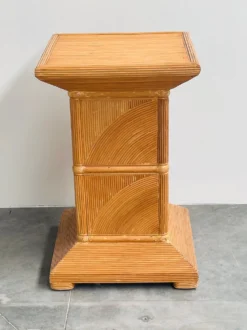 Socle en bambou fendu français, années 1970