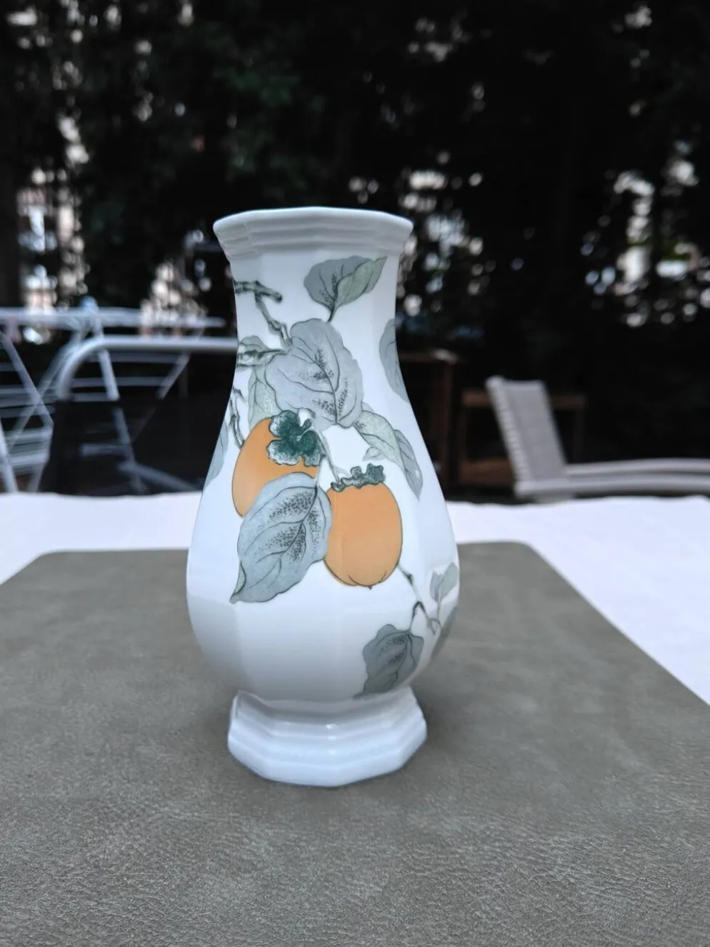 Soliflore en porcelaine octogonal « Lombardia Apricot » - Gallo Design