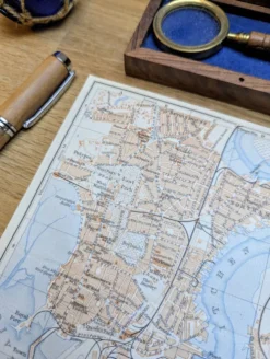 Southampton, Angleterre, plan original imprimé en 1913.