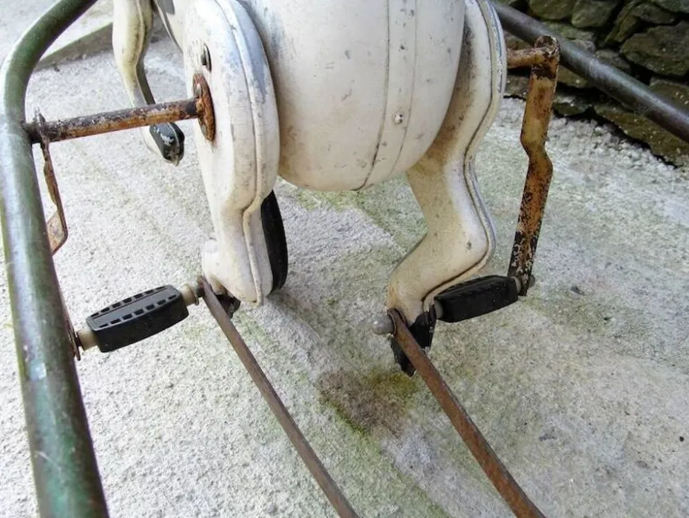 Soviet USSR childs pedal horse car antique vintage childs toy treasure 1950