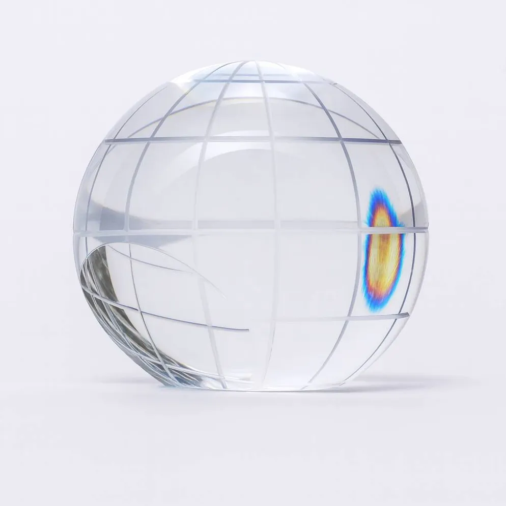 Sphère en verre décoratif vintage, années 1970