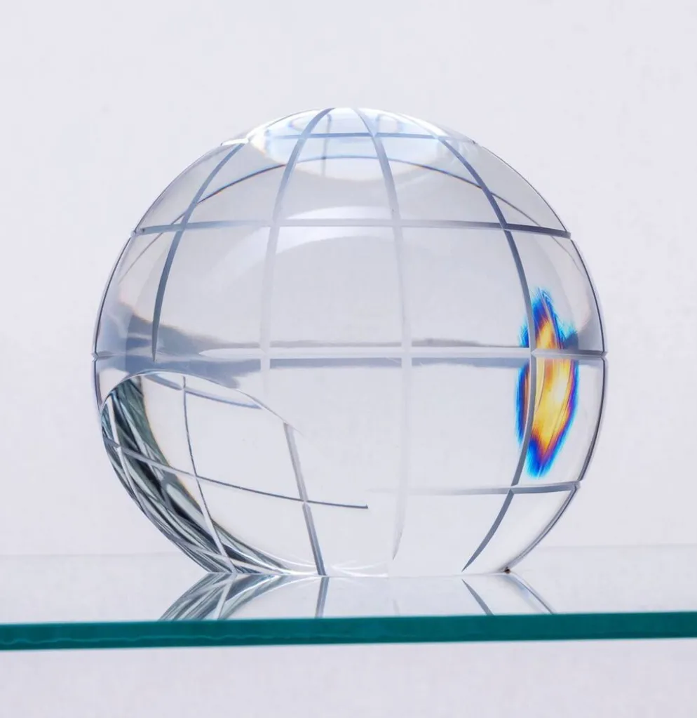 Sphère en verre décoratif vintage, années 1970