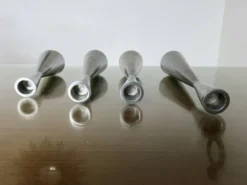 Série de 4 bougeoirs "göta" Erika Pekkari pour Ikea, fonte d'aluminium 1990