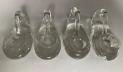 Série de 4 bougeoirs Schneider France en cristal années 70