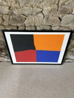 Sérigraphie « Trèfle à quatre feuilles » par E. Mether-Borgström, 1985