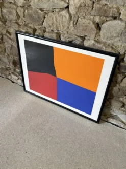 Sérigraphie « Trèfle à quatre feuilles » par E. Mether-Borgström, 1985
