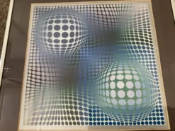 Sérigraphie vintage Op Art « Feny » par Vasarely