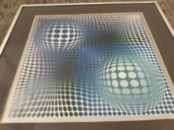 Sérigraphie vintage Op Art « Feny » par Vasarely