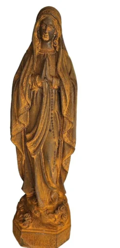 statue de la vierge en fonte