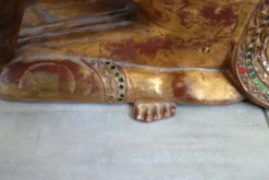 Statue Moine bouddhiste Birman en prière, XIXe siècle