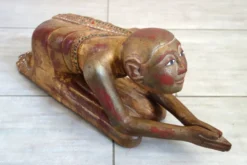 Statue Moine bouddhiste Birman en prière, XIXe siècle