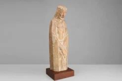 Statue religieuse Jésus-Christ de style Art Déco par l'artiste belge André Tea