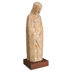 Statue religieuse Jésus-Christ de style Art Déco par l'artiste belge André Tea