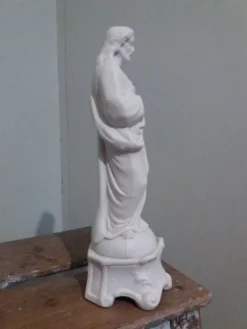 Statue religieuse, Jésus Christ en biscuit de Mauger et Pezé