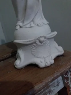 Statue religieuse, Jésus Christ en biscuit de Mauger et Pezé
