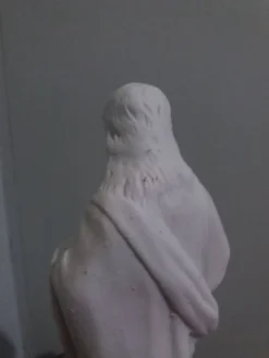 Statue religieuse, Jésus Christ en biscuit de Mauger et Pezé