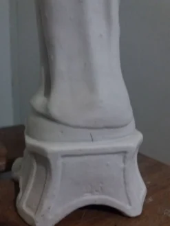 Statue religieuse, Jésus Christ en biscuit de Mauger et Pezé