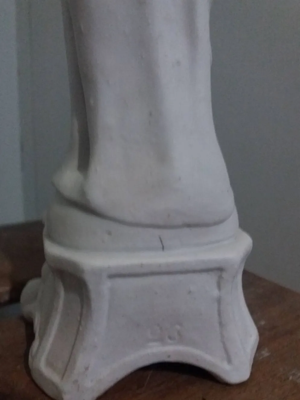 Statue religieuse, Jésus Christ en biscuit de Mauger et Pezé