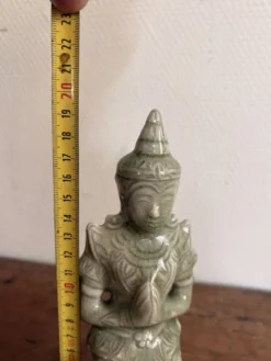 Statuette Bouddha Teppanom Priere Celadon Vert Thailande Sawankhalok Asie