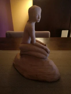 Statuette en terre cuite - femme nue