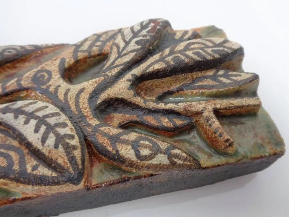 Studio Ceramic Wall Plaque by Gerhard Liebenthron, Germany, 1983