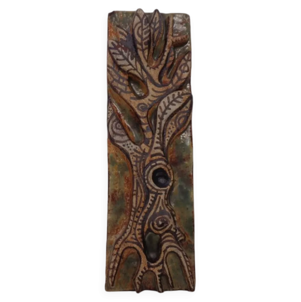 Studio Ceramic Wall Plaque by Gerhard Liebenthron, Germany, 1983