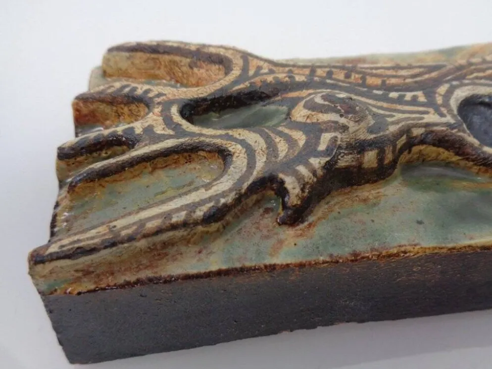 Studio Ceramic Wall Plaque by Gerhard Liebenthron, Germany, 1983